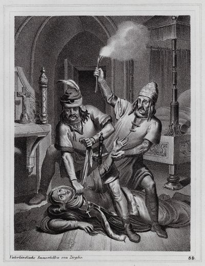 Omicidio di Ludmilla di Boemia, 921 da Peter Johann Nepomuk Geiger