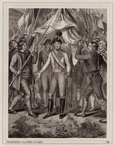 Popolo del Tirolo che rende omaggio a Francesco I d