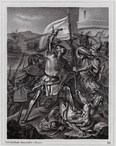 Assedio di Damietta da Peter Johann Nepomuk Geiger