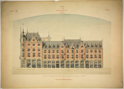Rathskeller Neubau, Halle (Saale), Sassonia-Anhalt, Germania, elevazione da Peter Joseph Weber