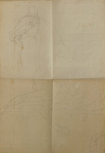 Disegno di contorno per "Rüdiger e Angelika da Peter Krafft