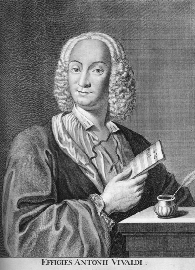 Antonio Vivaldi, compositore barocco italiano, sacerdote cattolico e violinista virtuoso, 1725 da Peter La Cave