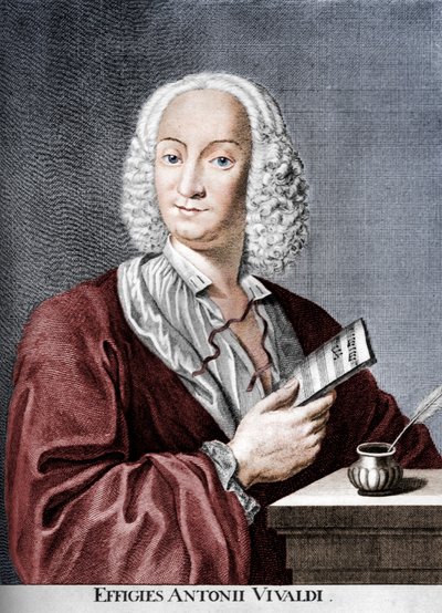 Antonio Vivaldi, compositore barocco italiano, sacerdote cattolico e violinista virtuoso, 1725 da Peter La Cave