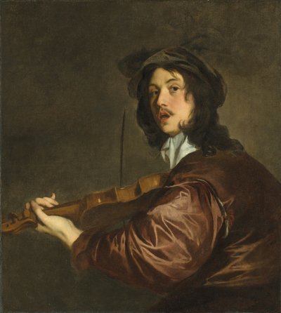 Un uomo che suona il violino, possibilmente un ritratto dell