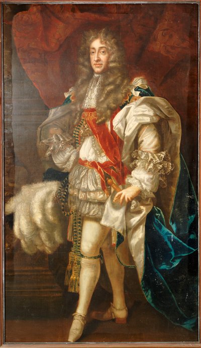 Ritratto del re Giacomo II, a figura intera, in abiti da Giarrettiera da Peter Lely