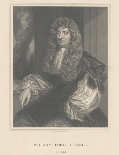 Ritratto di Lord William Russell, inciso da H. Robinson da Peter Lely