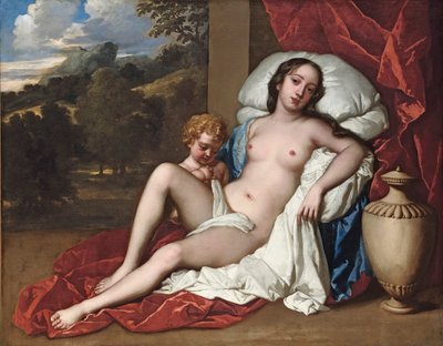 Ritratto di una Giovane Donna e Bambino, come Venere e Cupido da Peter Lely