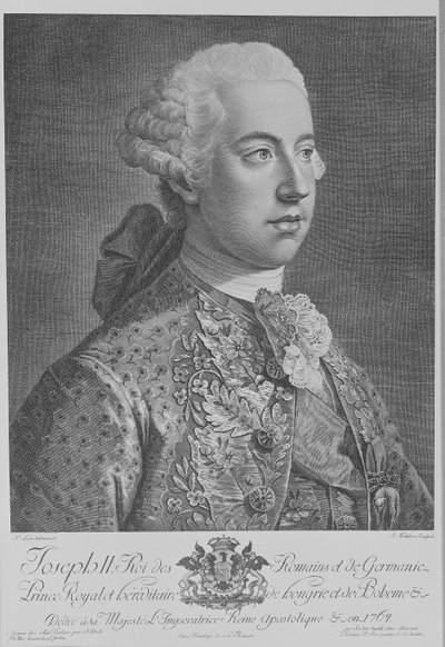 Giuseppe II, Sacro Romano Imperatore, inciso da Anton Tischler da Peter Lion