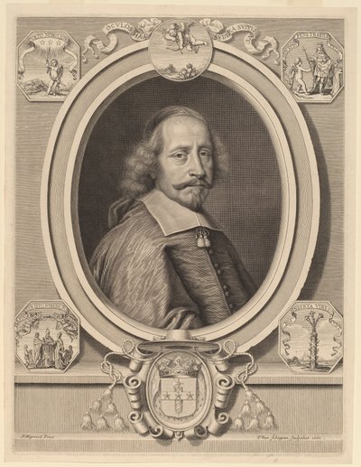 Cardinale Jules Mazarin da Peter Ludwig van Schuppen after Pierre Mignard I