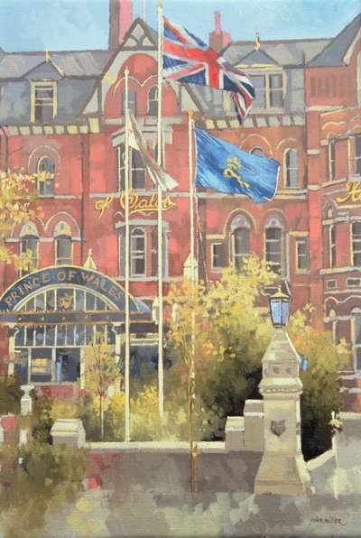 Bandiere fuori dal Prince of Wales, Southport da Peter Miller