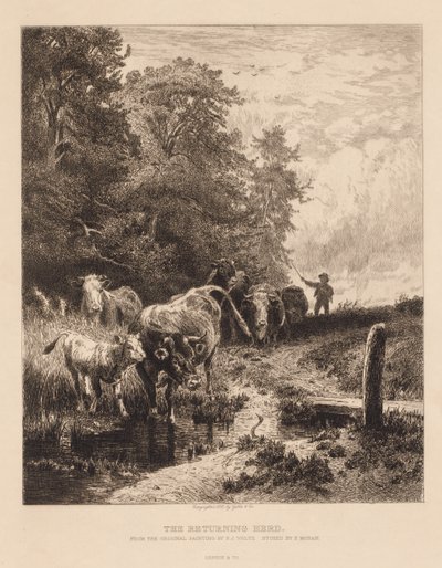 Il Ritorno del Gregge, c. 1885 da Peter Moran