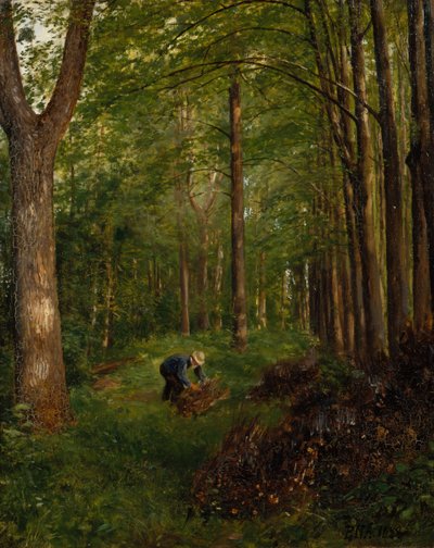 Vecchio pioppo, sezione del giardino di Gulskov da Peter Nicolai Arbo
