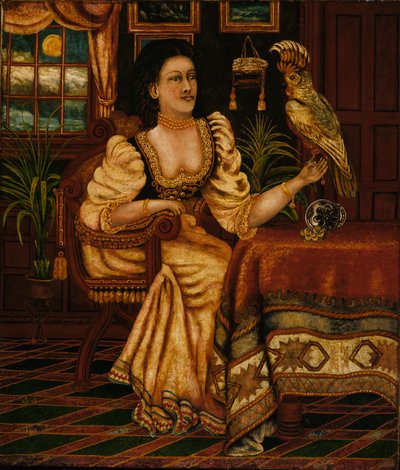 Donna con cacatua da Peter Oliver Foss