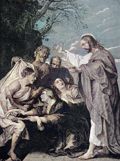 Cristo risuscita Lazzaro, dipinto di Peter Paul Rubens da Peter Paul (after) Rubens