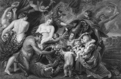 Pace e guerra (incisione) da Peter Paul (after) Rubens