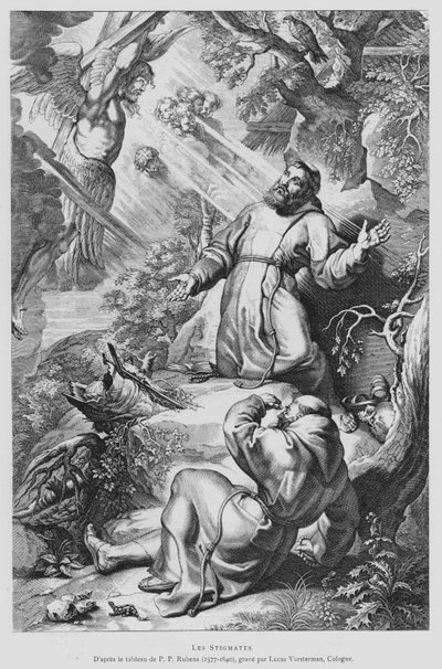 San Francesco riceve le stimmate da Peter Paul (after) Rubens