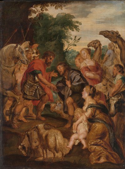 La riconciliazione tra Giacobbe ed Esaù da Peter Paul Rubens (after)