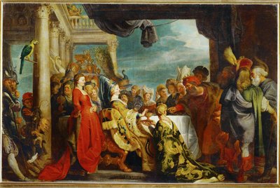 Alboin e Rosamunde (dipinto su tela) da Peter Paul Rubens