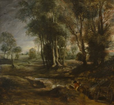 Paesaggio serale con carro contadino da Peter Paul Rubens