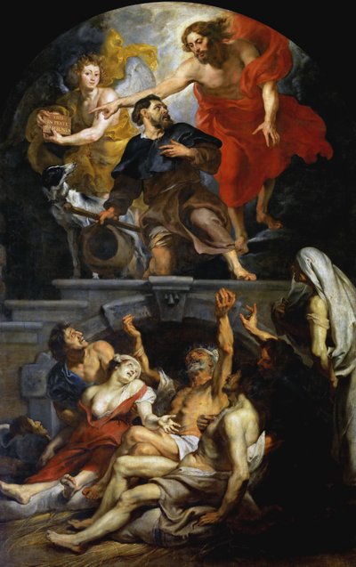 Cristo nomina San Rocco patrono delle vittime della peste da Peter Paul Rubens