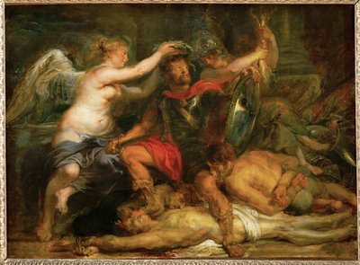 Incoronazione del vincitore, 1630 circa (dipinto su legno di quercia) da Peter Paul Rubens