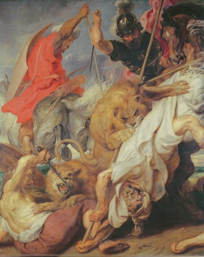 Dettaglio della Caccia al leone, 1621 da Peter Paul Rubens