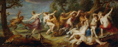 Diana e le sue ninfe scoperte dai satiri, 1635 circa (dipinto su tela) da Peter Paul Rubens