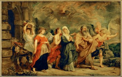 La fuga di Lot e della sua famiglia da Sodoma da Peter Paul Rubens