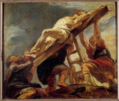 Elevazione della croce (bozzetto per un compartimento del soffitto della Chiesa dei Gesuiti ad Anversa) da Peter Paul Rubens