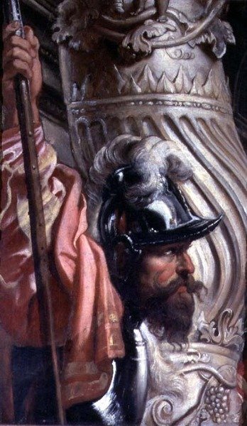 Alabardiere, frammento della Famiglia Gonzaga in adorazione della Trinità (dettaglio) da Peter Paul Rubens
