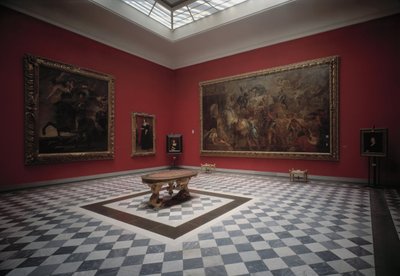 Sala del museo che presenta Enrico IV alla battaglia di Ivry e l