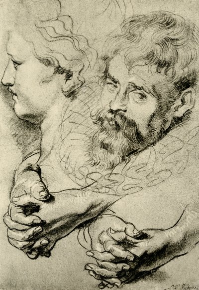 Studi di testa e mano da Peter Paul Rubens