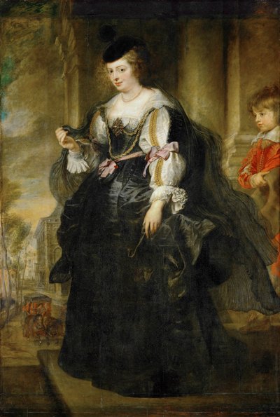 Helene Fourment con carrozza (dipinto su tavola) da Peter Paul Rubens