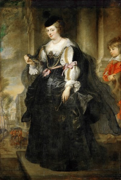 Hélène Fourment con una carrozza da Peter Paul Rubens