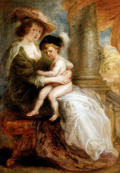 Hélène Fourment con suo figlio Francis, 1635 da Peter Paul Rubens