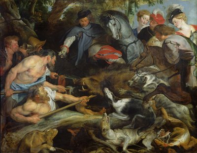 Caccia al cinghiale, c.1615-16 da Peter Paul Rubens