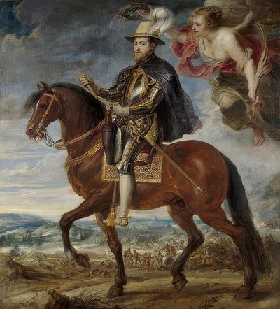 Re Filippo II di Spagna (1527-1598) a cavallo, 1628 da Peter Paul Rubens