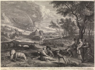 Paesaggio con arcobaleno e un pastore da Peter Paul Rubens