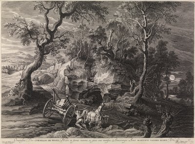 Paesaggio con carro bloccato da Peter Paul Rubens