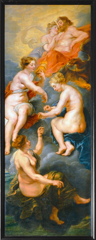 Les Parques filant le destin de la reine Marie de Medicis (dipinto su tela) da Peter Paul Rubens