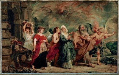 Lot e la sua famiglia lasciano Sodoma da Peter Paul Rubens