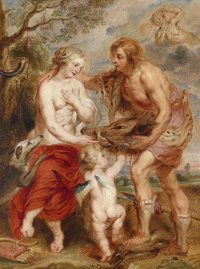 Meleagro offre la testa del cinghiale di Calidone ad Atalanta da Peter Paul Rubens