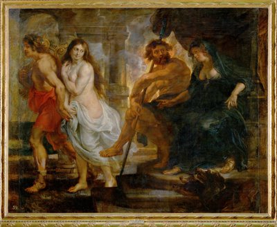 Orfeo ed Euridice con Plutone e Proserpina (dipinto su tela) da Peter Paul Rubens