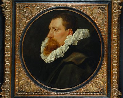 Ritratto di un gentiluomo, piccolo busto, con colletto bianco e mantello grigio da Peter Paul Rubens