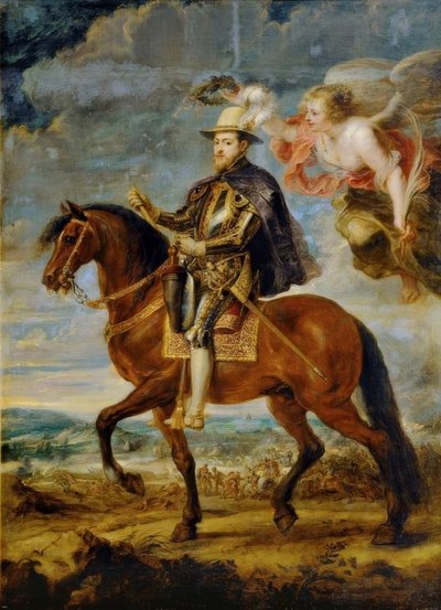Ritratto equestre di Filippo II nella battaglia di San Quintino 1557 da Peter Paul Rubens