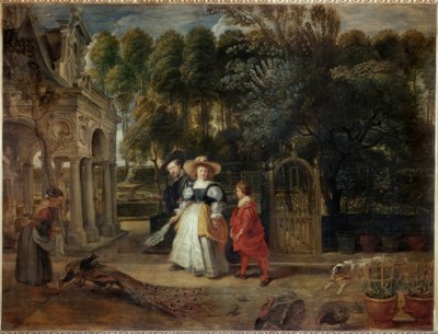 Rubens e la sua seconda moglie in giardino da Peter Paul Rubens