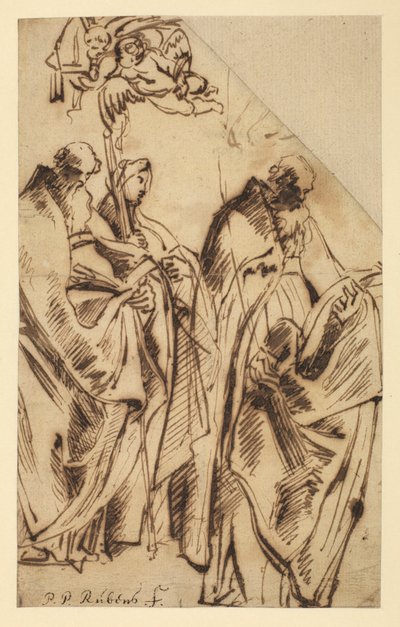 San Amandus e Santa Walpurga, c.1610 da Peter Paul Rubens