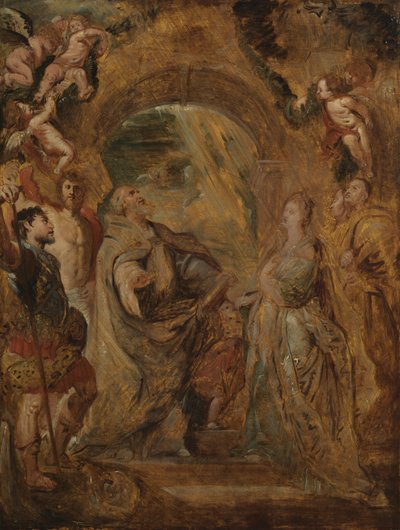 San Gregorio Magno con i Santi Mauro e Papiano, e Santa Domitilla con i Santi Nereo e Achilleo da Peter Paul Rubens