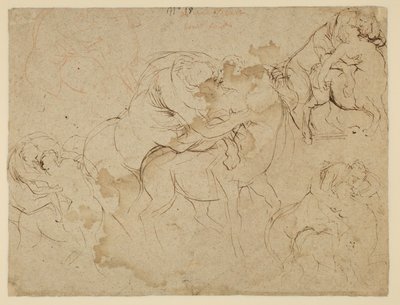 Studio di figure maschili e centauri femminili (verso) da Peter Paul Rubens
