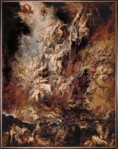 La caduta dei dannati (dipinto su legno di quercia) da Peter Paul Rubens